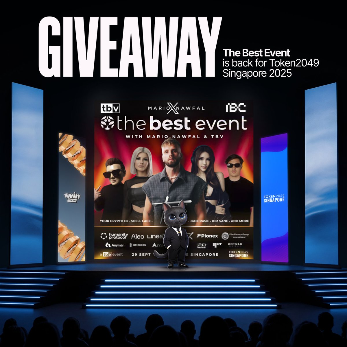 Ticket Giveaway – The Best Event with <a href="/MarioNawfal/">Mario Nawfal</a> &amp; TBV

We’re thrilled to share that 1win Token will be at <a href="/token2049/">TOKEN2049</a> Singapore 2025!
And right before #TOKEN2049, we’ll be joining The Best Event — where we’re giving away 5 VIP tickets and 10 standard tickets to the party.

How
