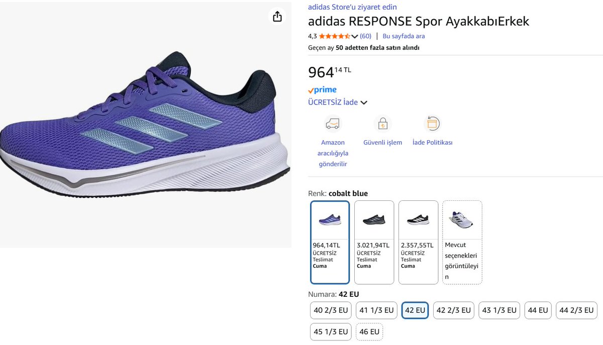 📢 adidas RESPONSE Spor Ayakkabı Erkek

💵 964,14 TL
( 42 numara )

📌amazon.com.tr/hz/wishlist/ls…

Amazon #işbirliği