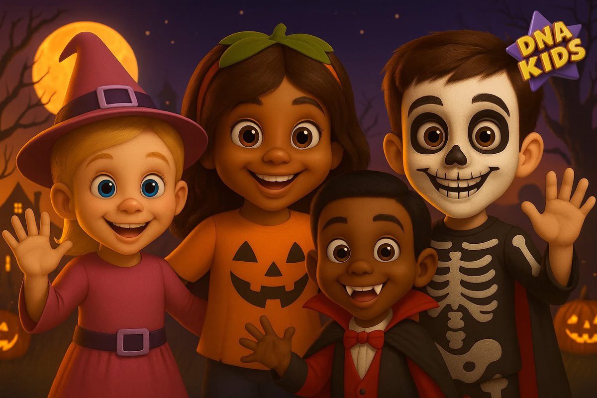 Are your little (and big!) ones ready for Halloween? The DNA Kids crew sure are! 🎃

From witches and pumpkins to skeletons and vampires – what spooky (or silly!) costumes are your kids choosing this year? 🧙‍♀️🦇💀

#DNAKids #HalloweenFun #Spooktacular #KidsCostumes #HalloweenMagic