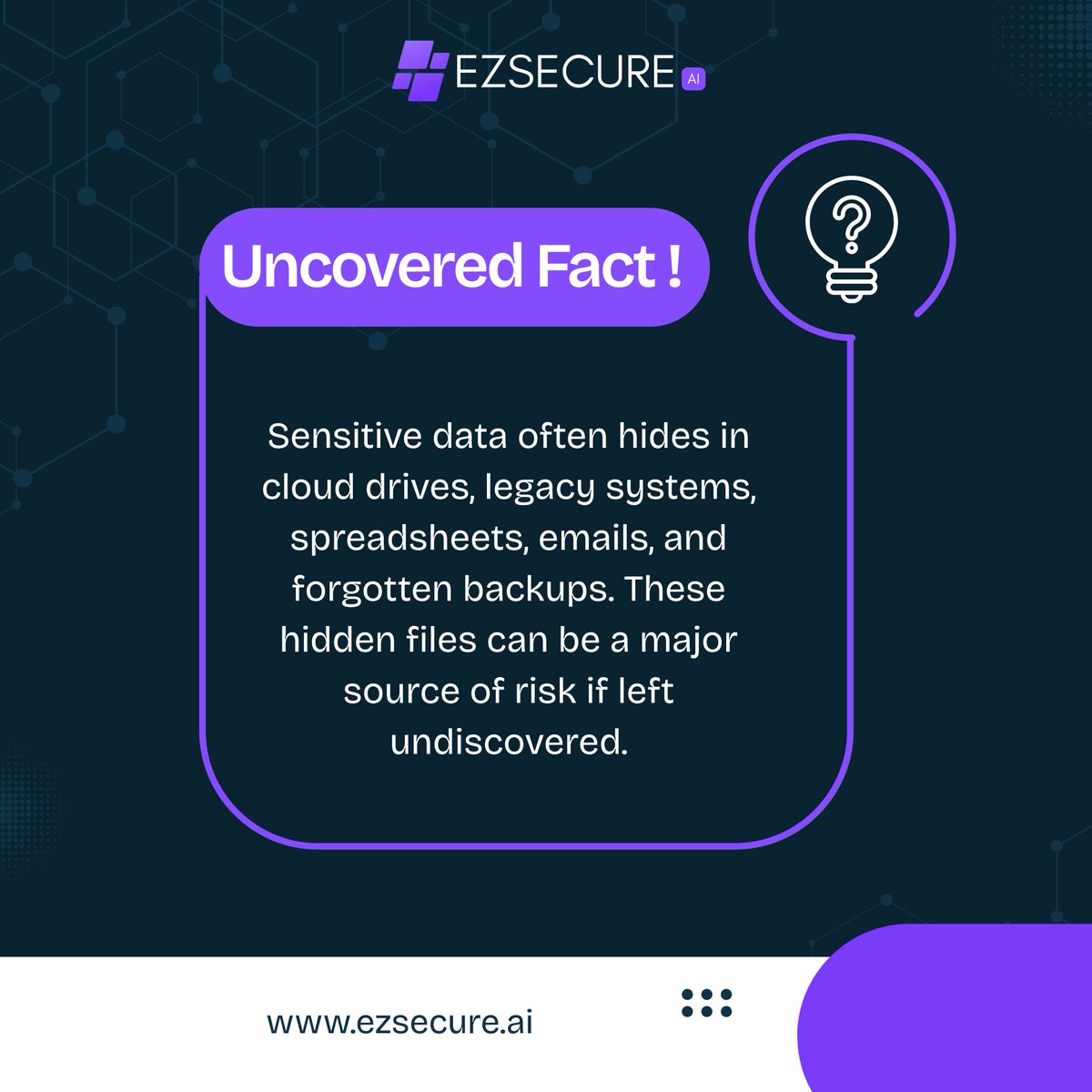 ezsecure_ai's tweet image. Hidden files are like socks in a laundry basket. You know they exist somewhere but finding them is another story. 

#HiddenTruth #SensitiveDataDiscovery #DataDiscovery #CyberSecurity #DataProtection #RiskManagement #EZSecure