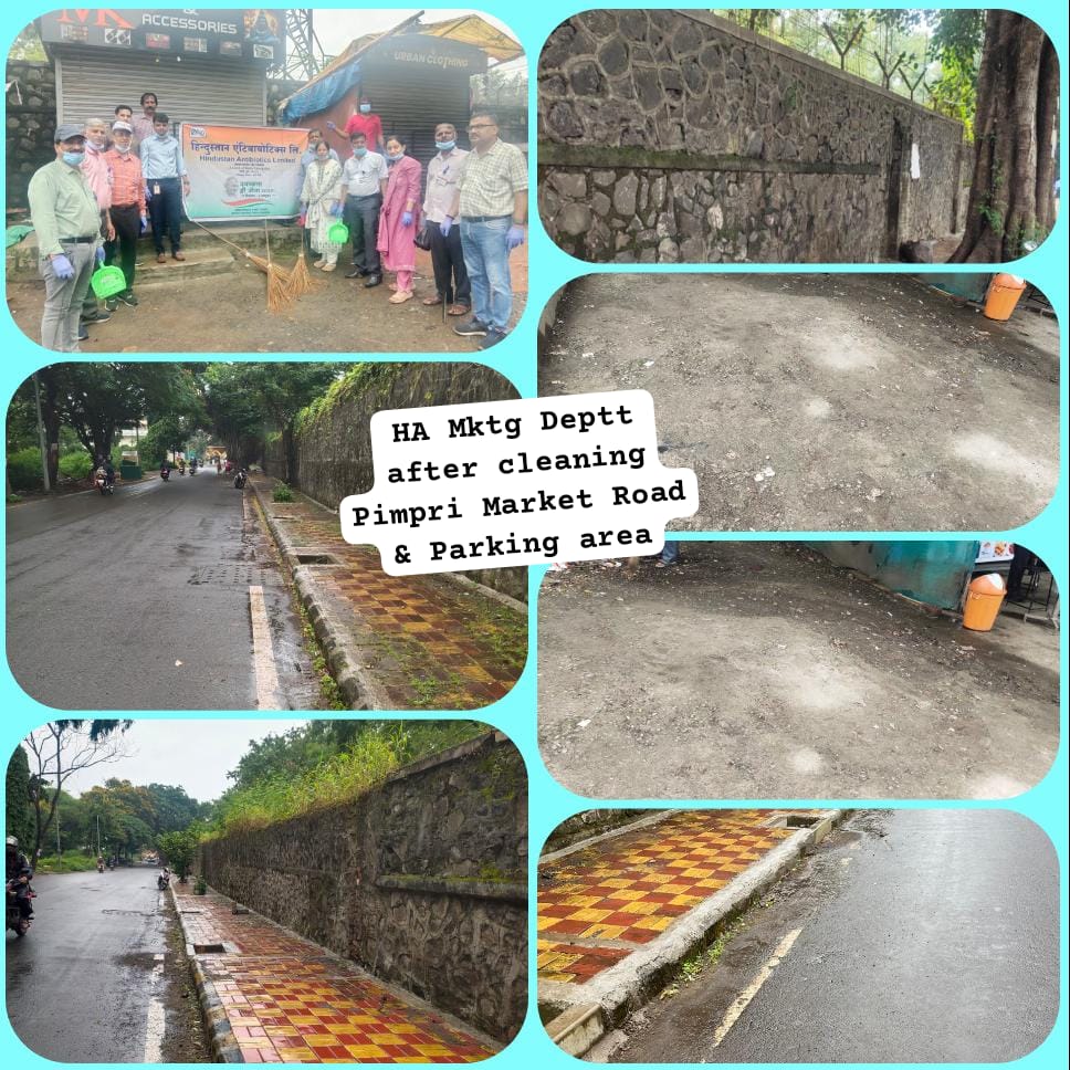As a part of Swachhata Hi Seva Campaign - 2025, cleanliness activities were carried out by all the Employees and Staff of HAL Marketing Department at Pimpri Market Road &amp; Vehicle Parking area on 22.09.2025. They also promised to contribute 100 hrs /annum shramdan for the Mission.