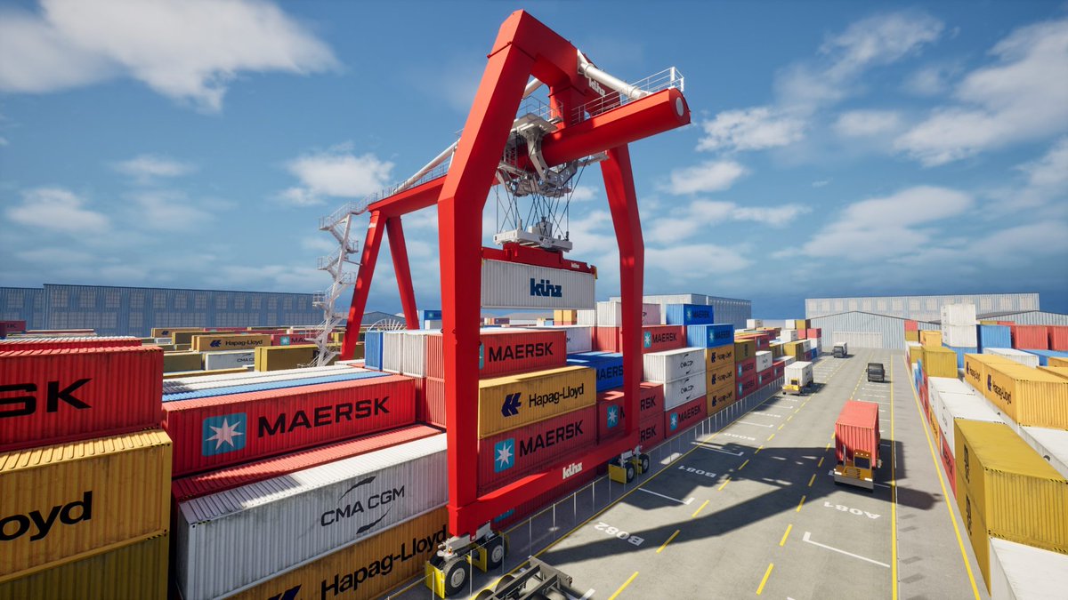 WorldCargoNews's tweet image. ⚫ 🔴 Kuenz Intermodal Freerider RTG for Combined Cargo Terminals: tinyurl.com/tte5j3e9 
#ContainerCranes #PortEquipment #CargoHandling #Logistics #WorldCargoNews