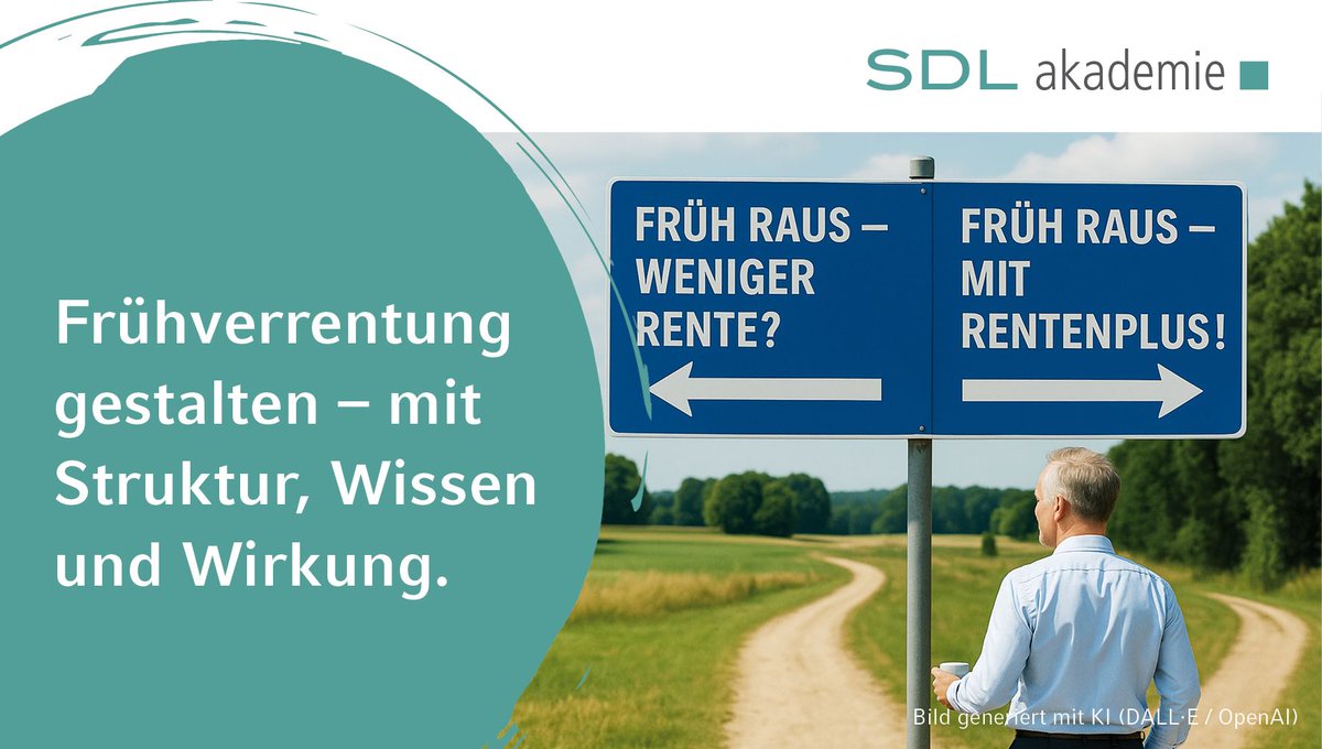 In unserem eintägigen Live-Online-Seminar „Frühverrentung..." erhalten Sie einen systematischen Überblick über die verschiedenen Optionsmöglichkeiten des vorzeitigen Rentenbeginns. 🔗 buff.ly/RT5KD2h
