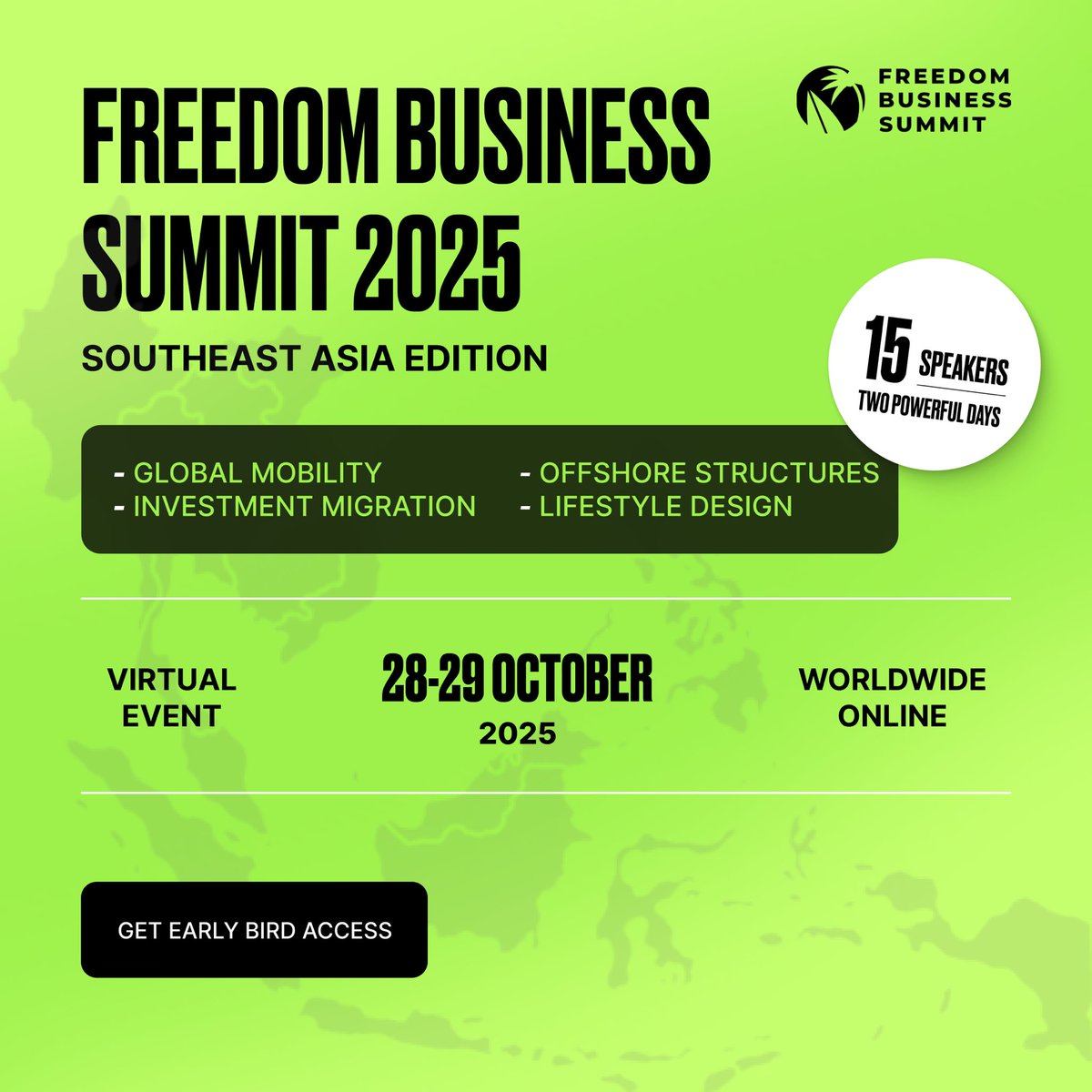 Southeast Asia is becoming the world’s next growth hub - attracting entrepreneurs, investors, global citizens and industry experts.

Over 2 days, you’ll gain insights you won’t find anywhere else:

✅ 15+ keynotes, expert talks, and panel discussions
✅ Practical frameworks on