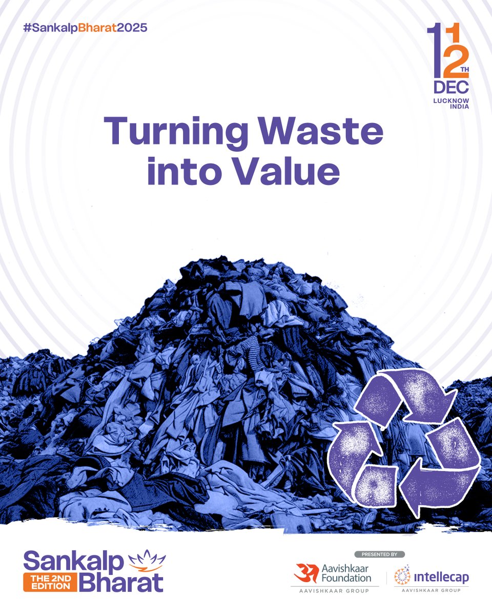 ApparelCircular's tweet image. ♻️ In Bharat, waste isn’t the end — it’s the beginning.

Startups like @canvaloop @PavingPlus &amp;amp; @TheKabadiwala are showing circularity can scale.

Join #SankalpBharat25, Lucknow | Dec 11–12:
Interest form link: lp.constantcontactpages.com/sl/SDqrsO1

#SankalpBharat2025 @ApparelCircular