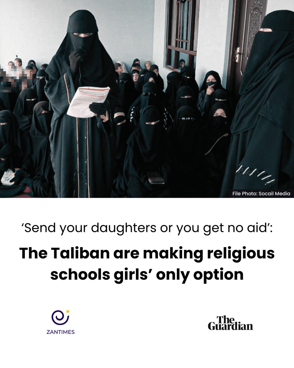 After first excluding women and girls from secondary school and further education, the regime has been building a vast new network of religious schools that encourage and incentivise a new alternative.
zantimes.com/2025/09/21/sen…