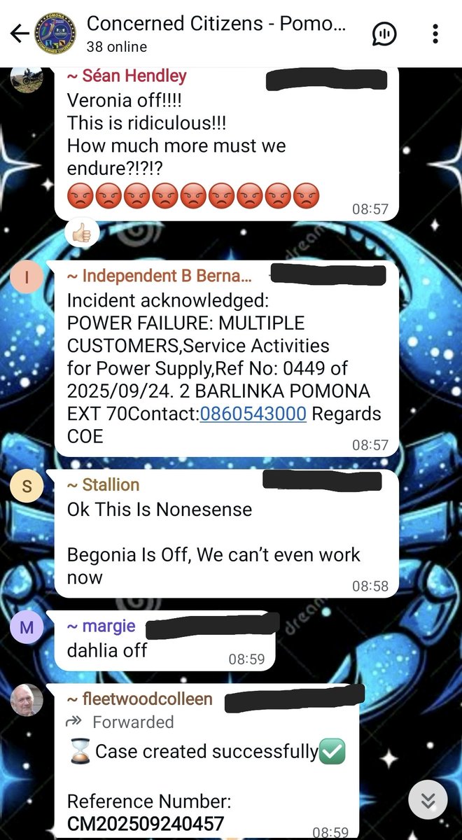 Zolani Zonyane, Public Finance Management (@zsszonyane) on Twitter photo ⚡️#KemptonPowerOutage 🔴
Up to 7pm yesterday, we were without electricity for 24 hours. And again today.
<a href="/CoE_Call_Centre/">CoE_Call_Centre</a> <a href="/City_Ekurhuleni/">CITY OF EKURHULENI</a> <a href="/nkosindiphile_x/">NkosindiphileX</a> <a href="/EkurhuleniE/">EFF EKURHULENI REGION</a> <a href="/anc_ekurhuleni/">ANCEkurhuleni</a> <a href="/EkurhuleniL/">Eku_Legislature</a> <a href="/Lesufi/">Panyaza Lesufi</a> <a href="/DAGauteng/">DA Gauteng</a> <a href="/SollyMsimanga/">Solly Msimanga</a> <a href="/MNgwenya_/">MMC Cllr Mzayifani Ngwenya</a> ⚡️#KemptonPowerOutage 🔴
Up to 7pm yesterday, we were without electricity for 24 hours. And again today.
<a href="/CoE_Call_Centre/">CoE_Call_Centre</a> <a href="/City_Ekurhuleni/">CITY OF EKURHULENI</a> <a href="/nkosindiphile_x/">NkosindiphileX</a> <a href="/EkurhuleniE/">EFF EKURHULENI REGION</a> <a href="/anc_ekurhuleni/">ANCEkurhuleni</a> <a href="/EkurhuleniL/">Eku_Legislature</a> <a href="/Lesufi/">Panyaza Lesufi</a> <a href="/DAGauteng/">DA Gauteng</a> <a href="/SollyMsimanga/">Solly Msimanga</a> <a href="/MNgwenya_/">MMC Cllr Mzayifani Ngwenya</a>
