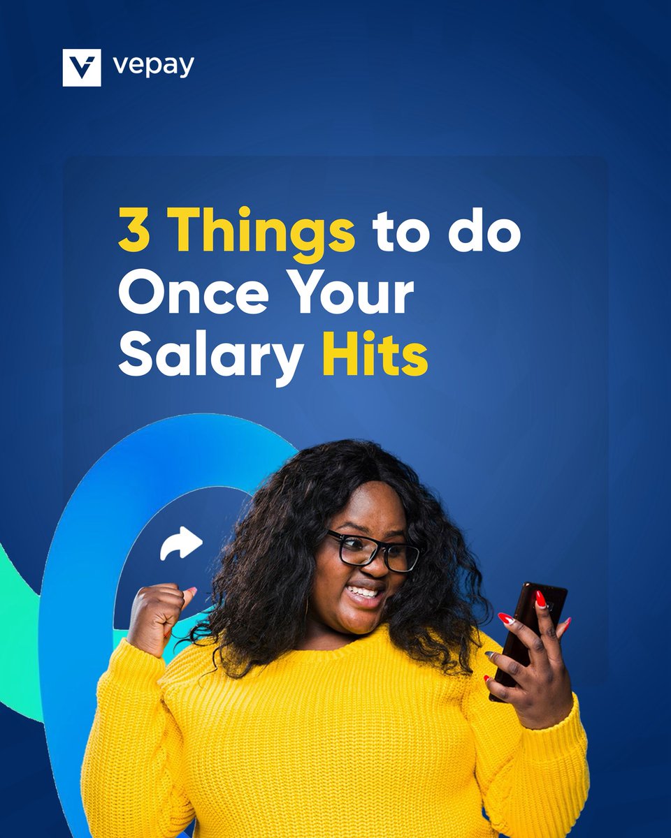 vepayhq's tweet image. You just got paid, now it’s time to make your money work for you.
But first, set aside a little for savings… and don’t forget to treat yourself to something nice, you deserve it.💙
Which of these things do you always do first?
#Vepay
#Dollarcard
#Paymentsolution