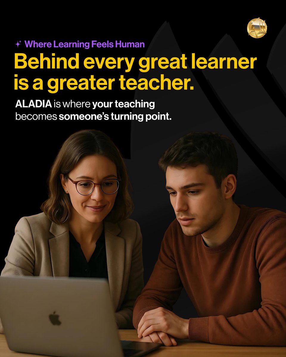 Aladiacorp's tweet image. Where learning feels human.
With Aladia, your teaching can become someone’s turning point.
 
Which teacher changed your life forever?💡 

Click Here To Join ALADIA:
aladia.io/join-today
 
#TeachingMatters #EdTech #FutureOfLearning #OnlineEducation #TeachersOfLinkedIn