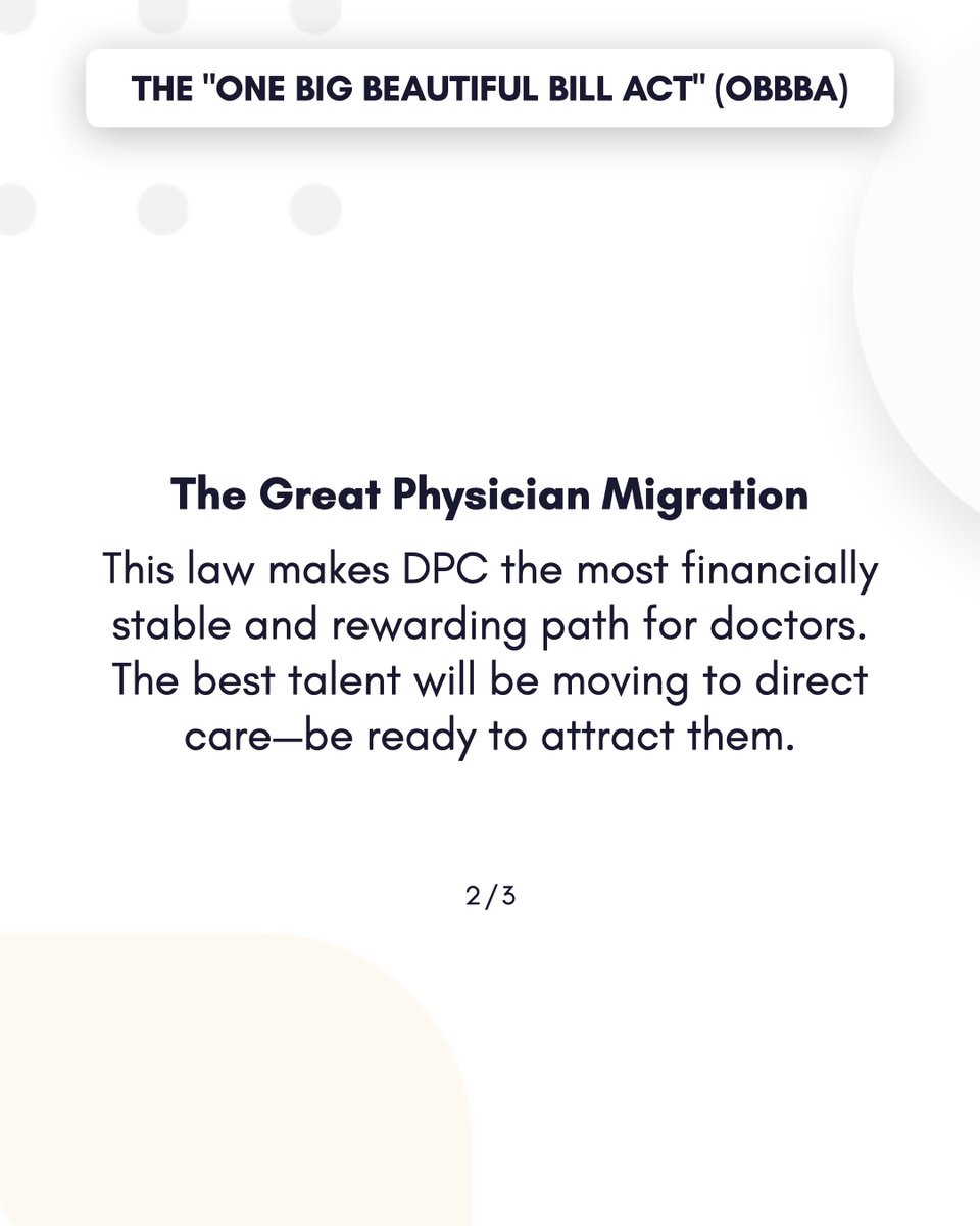 FindMyDirectDoc's tweet image. The debate is over 🏆 The OBBBA just handed DPC an unbeatable competitive advantage, making your practice the smartest choice in healthcare.

Here's why you're positioned to win:
✅ Unbeatable Value
🚀 Attract Top Talent
🕊️ Freedom from Burnout