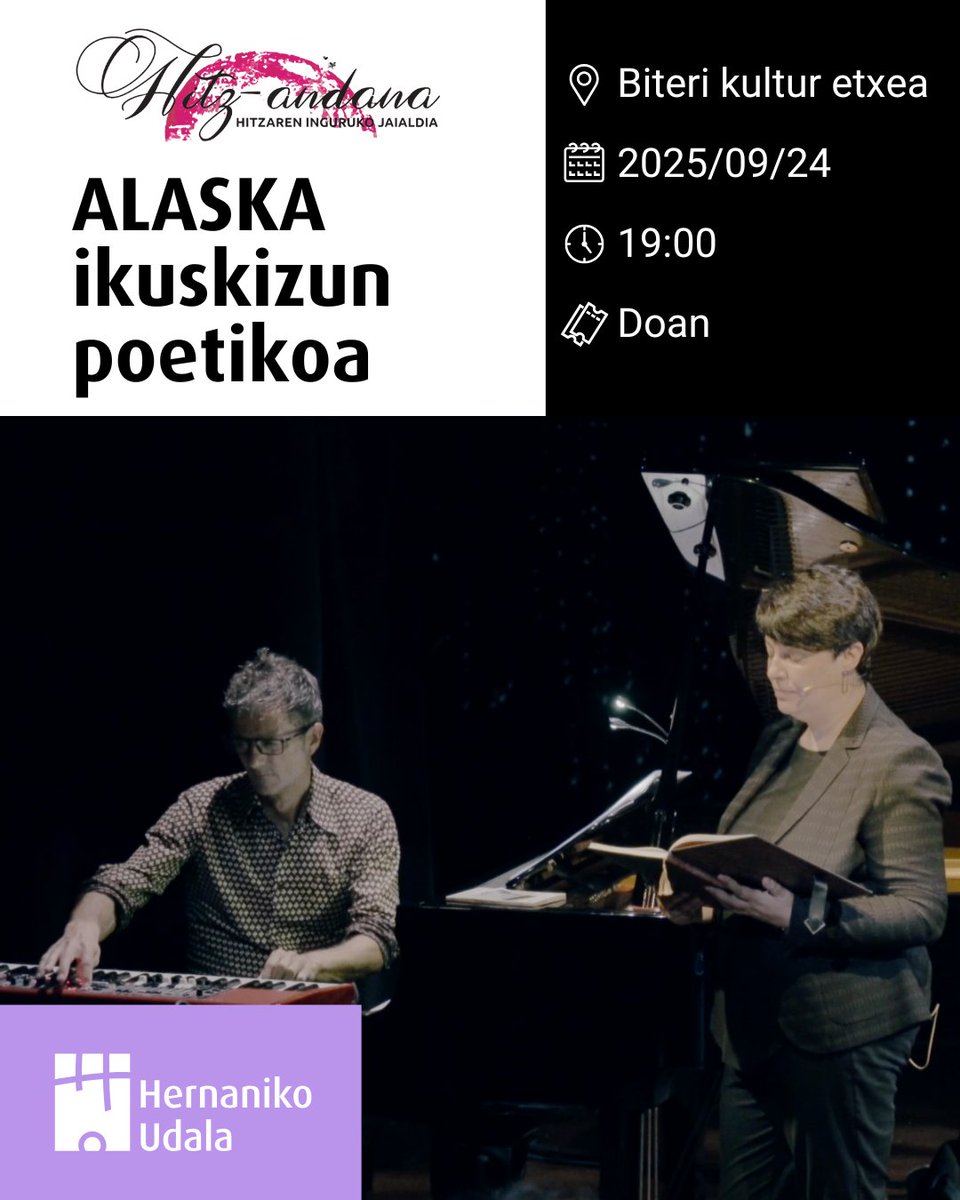 libhernani's tweet image. Bide bazterreko hotel abandonatu bat, tokiarekin lotzen gaituen hari ikusezina.. Poemak, musika. 
Doan. 
Sarrera librea aforoa bete arte.
Gaur ⬇️ #hernani