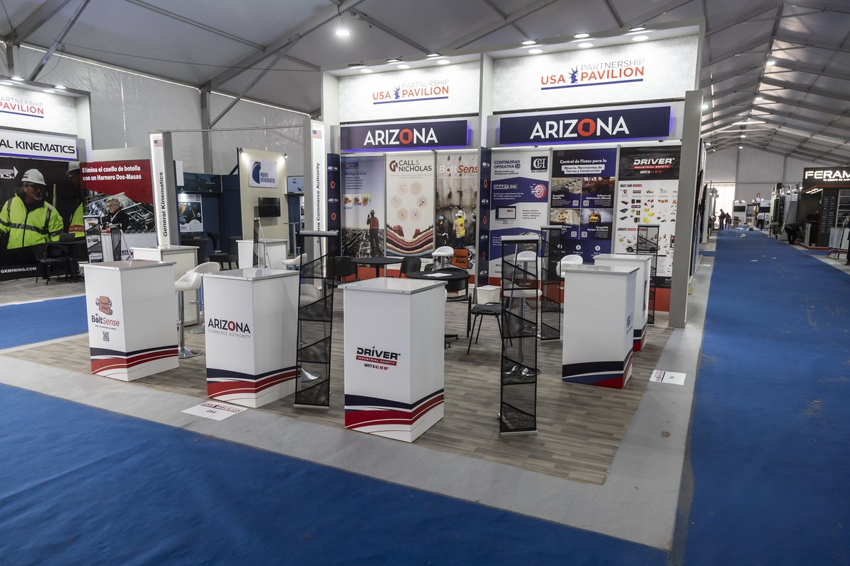 source_here's tweet image. ⛏️ @PeruminOficial is underway! The #USAPartnershipPavilion highlights U.S. states driving mining innovation.

🌵 @azcommerce joins with 6 co-exhibitors—discover them &amp;amp; more in the official USA Pavilion directory➡️ sourcehere.com/exhibit/3124

#Perumin2025 #PeruminMining #MiningPeru