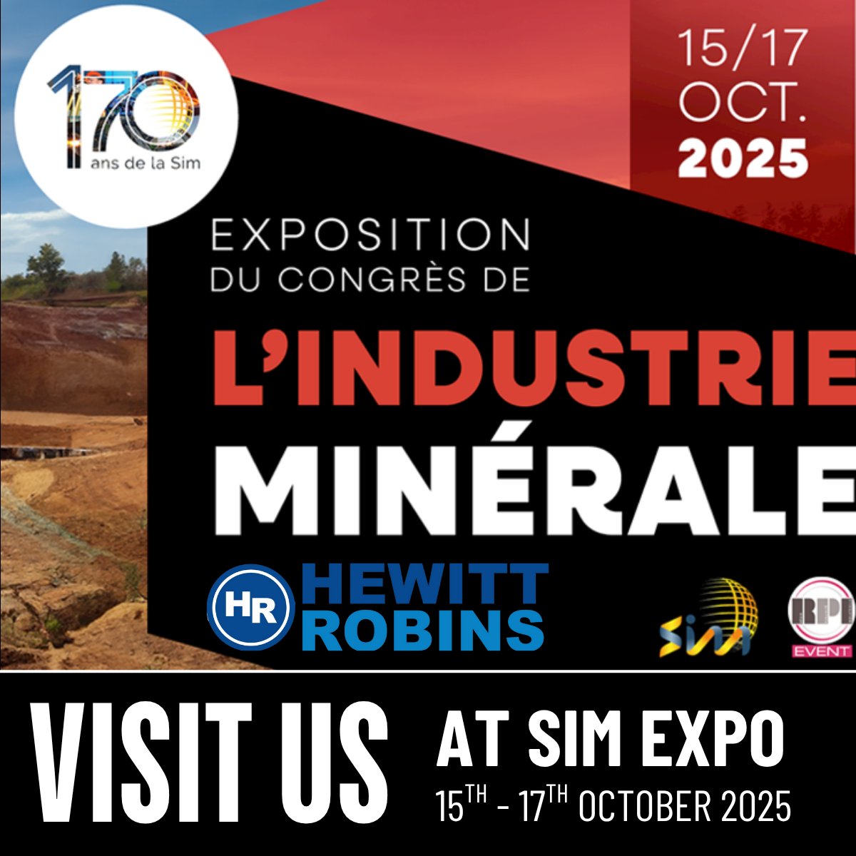 HewittRobinsLtd's tweet image. We’re getting ready for SIM 2025!

From 15th–17th October, our team will be at Palais des Congrès CO&apos;Met, Orléans, showcasing our proven range of vibrating screens, feeders, and handling solutions.

#HewittRobins #SIM2025 #VibratingEquipment #Quarrying #MaterialHandling