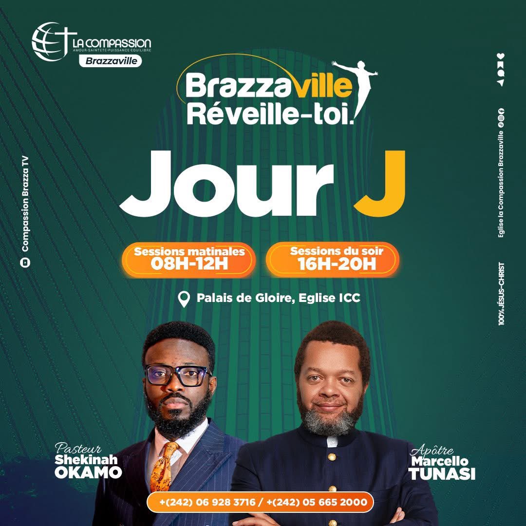 MarcelloTunasi's tweet image. C’est déjà ce matin et ce soir à Brazzaville 👍
#réveil #Brazzaville #pasteurmarcellotunasi #mission #jésus