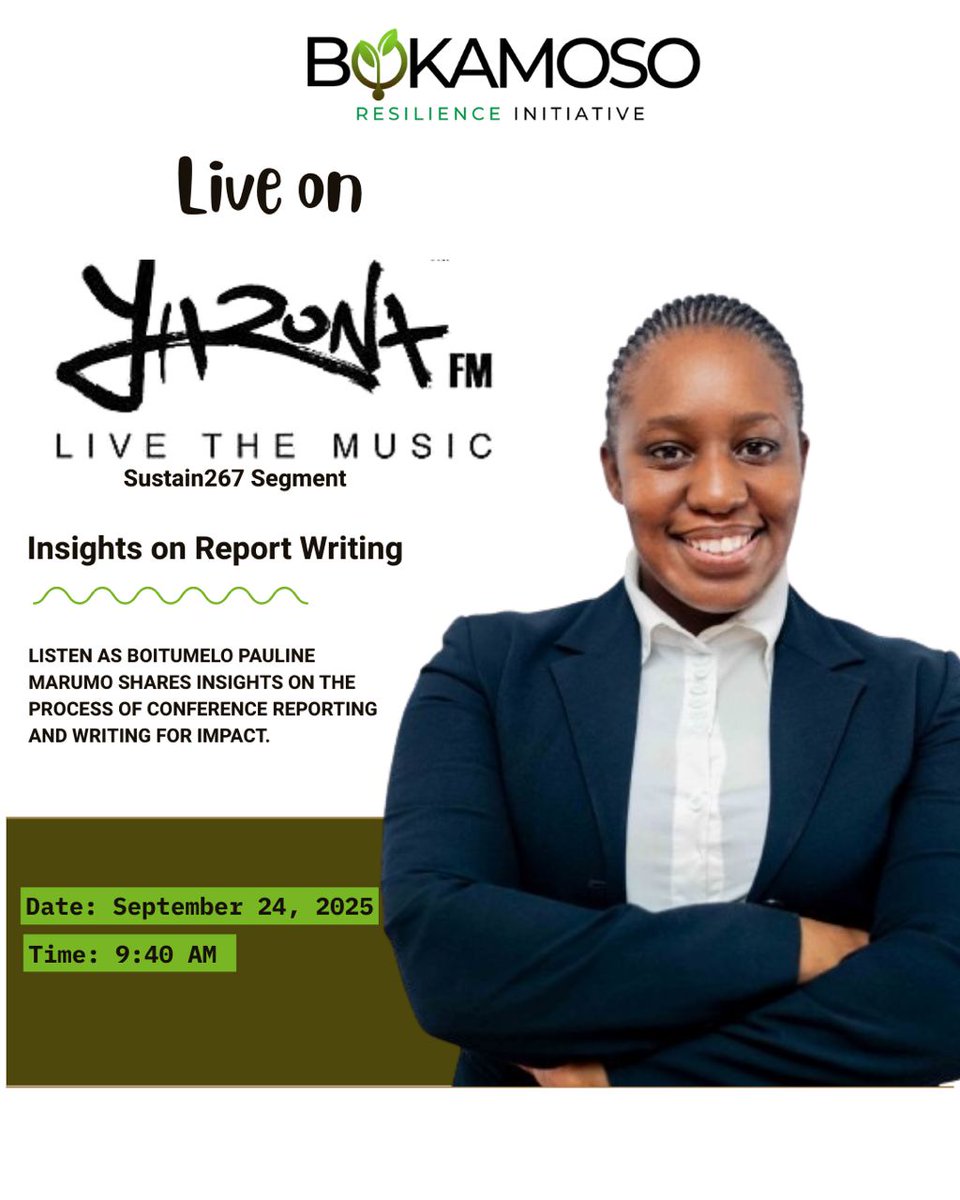 I will be on <a href="/yaronafm/">Yarona FM</a> to discuss report writing for the Local Conference of Youth on climate change &amp; the Youth Entrepreneurship for the Future of Food &amp; Agriculture (YEEFA) climate convening.

- the purpose of these reports, intended audience &amp; advice for aspiring rapporteurs