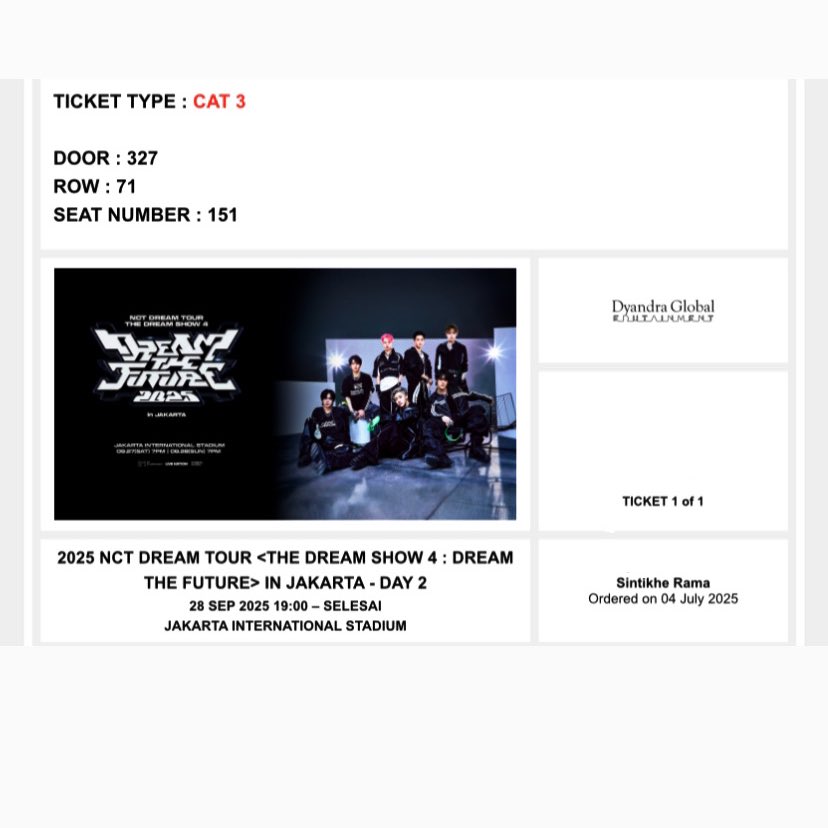 sintikherama's tweet photo. WTS // Want to Sell Tiket TDS 4 In Jakarta DAY 2 - Cat 3
sistem cicil : Rp2.000.000
DP : 1juta
sisa cicil sampai selesai konser✅ 
[ sisa : 1.000.000 sebulan selanjutnya sebulan 200 sampai lunas]
langsung lunas : Rp1.850.000

COD tgr #tds4injakarta #NCTDREAM_THEDREAMSHOW4_JAKARTA https://t.co/H4s7X0l44G