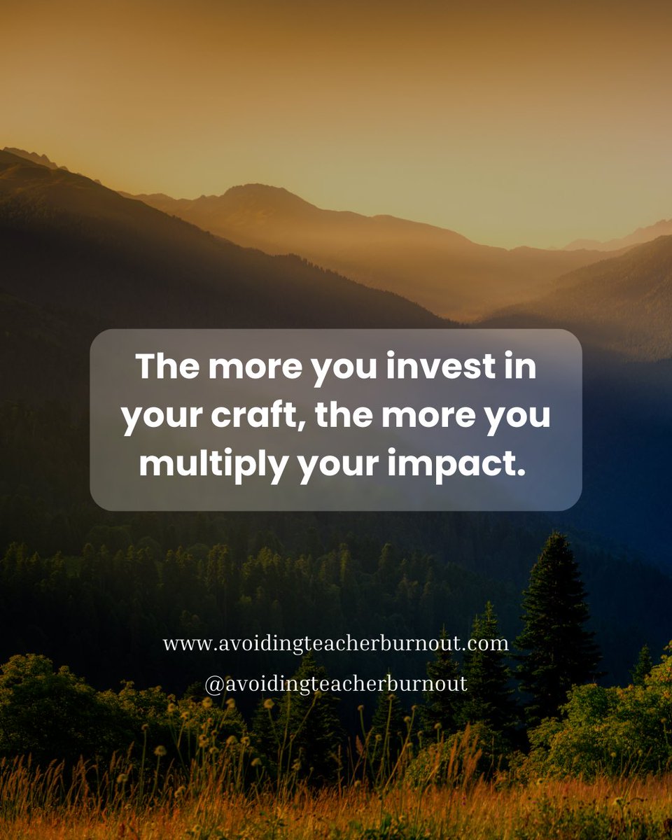 avoidingburnout's tweet photo. 📚 Teaching isn’t just a job, it’s an investment. The more you pour into your craft, the more lives you multiply with your impact. Keep going — it matters. #ProfessionalDevelopment #TeacherWellness #AvoidingTeacherBurnout #explore #education #teachers https://t.co/VV25QyAUOf