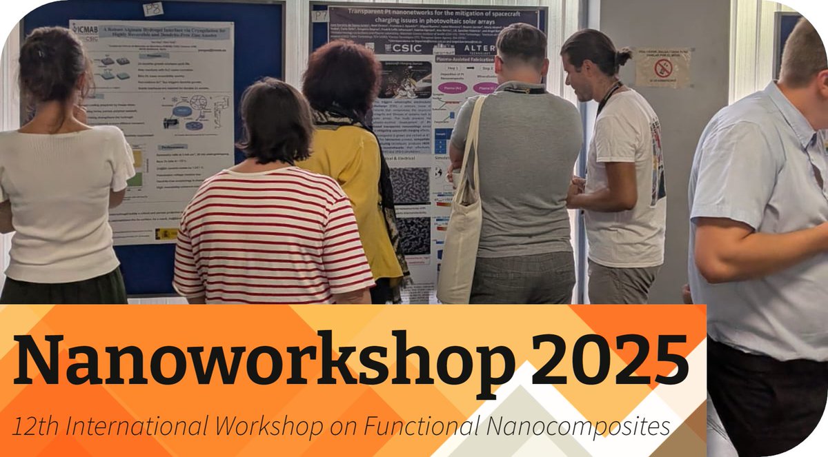 fj_aparicio's tweet photo. 🚀 Transparent Pt nanonetworks to fight ESD in space solar cells! A collaboration between
@NanoOnSurf of @ICMSevilla, @esa, @AlterTechnology, @dhvtechnology, @icmm_csic &amp; @Centro_CTC was preseted at 3 international conferences  #EUROMAT2025, #Nanoworkshop2025 &amp; #IPlasmaNano
@CSIC https://t.co/cdYcmk0s4h