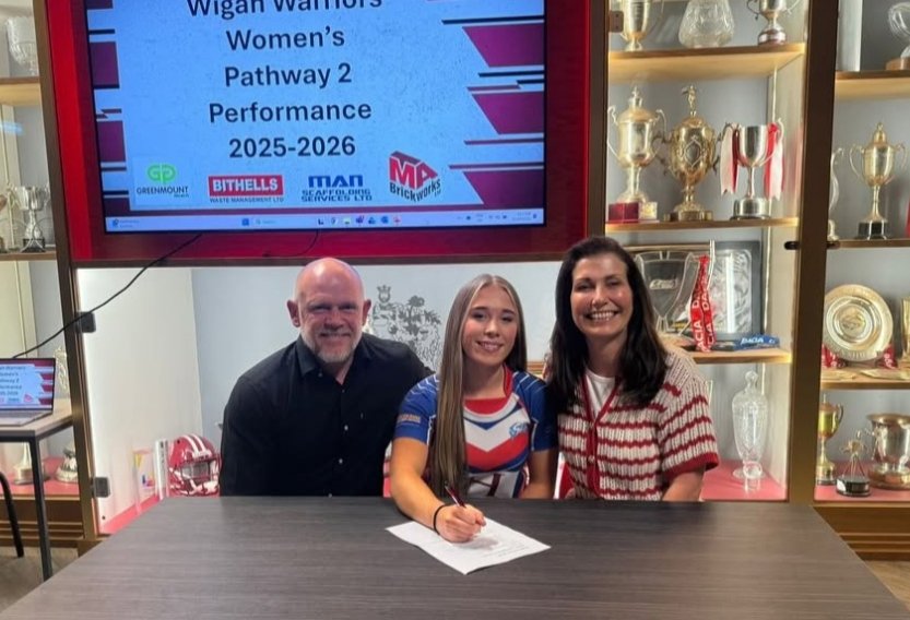 ShevingtonShark's tweet photo. Massive congratulations to Elizabeth Weall, and well done 🙌🙌 as @WiganWarriorsRL announce their signings to the @TheRFL P2P (Pathway to Performance) for 2025-26
Everyone at the club is so proud of you 🔵🔴⚪🦈🦈🦈 https://t.co/oRQqWiepsX