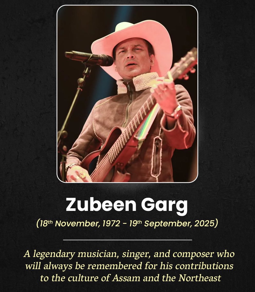 Our Own Gem💎
Om Shanti 🙏🏻 
ZUBEEN GARG FOREVER ❤️😭