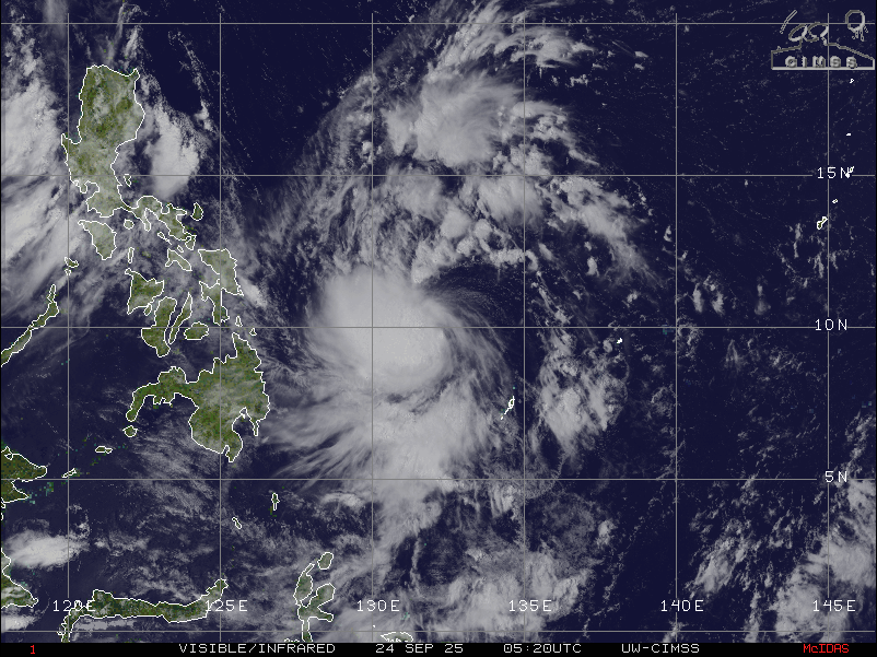 jnmet's tweet image. Tropical Storm #Bualoi/#Opong has formed over the Philippine Sea &amp;amp; can become a typhoon before striking southern #Luzon on Friday, local time. The storm can impact #Hainan Island &amp;amp; portions of #Vietnam Sunday into Monday.