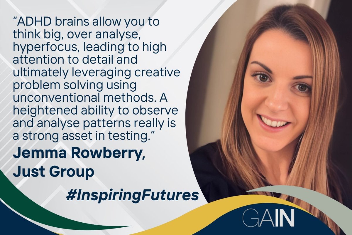 ✨ Inspiring Futures: ADHD at Work ✨
Jemma Rowberry shares how ADHD traits became her strengths—hyperfocus, creativity &amp; problem-solving—helping her thrive.
Read her story 👉 gaintogether.org/post/adhd-in-t…

#InspiringFutures #ADHD #GAIN
