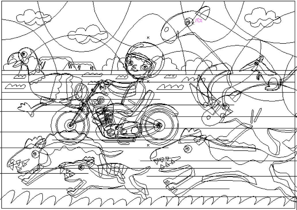 描いてる途中でアウトライン見たくなって何度も表示させてしまいます。
表示させて、うわ〜😊て眺めます。