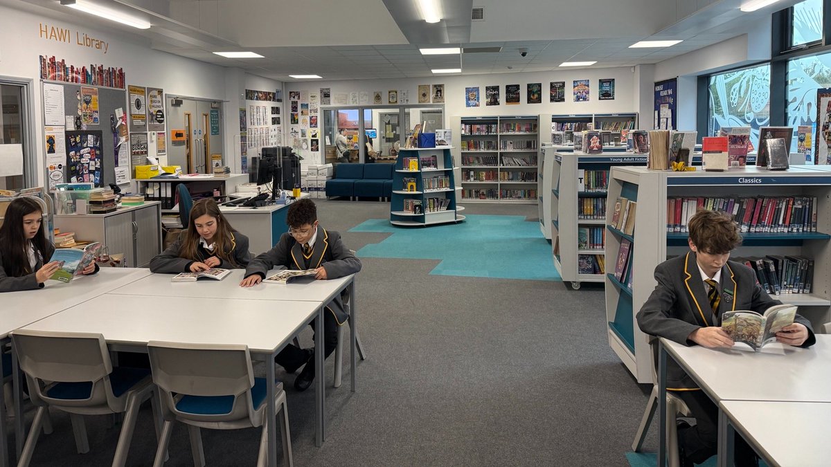 HawiLibrary's tweet image. There is no better way to start the day than with a quiet reading time in the library. 🤫📚