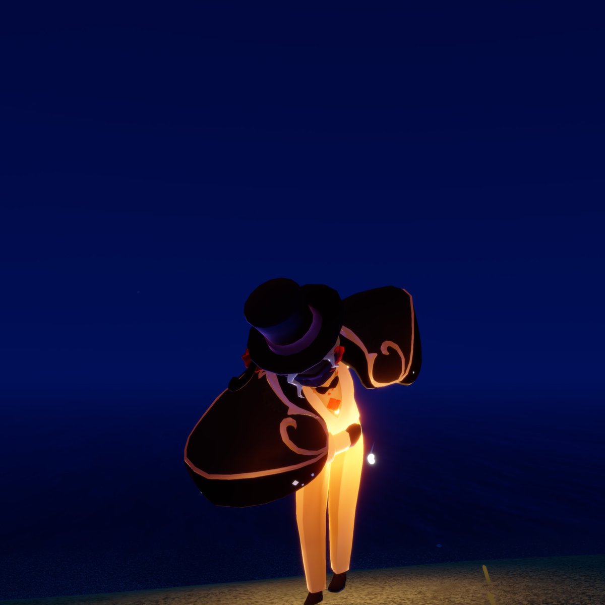 arteoarchive's tweet photo. there was the extravagant but mysterious person in my peripheral. 
#thatskygame #Sky星を紡ぐ子どもたち https://t.co/Lhwmygsah1