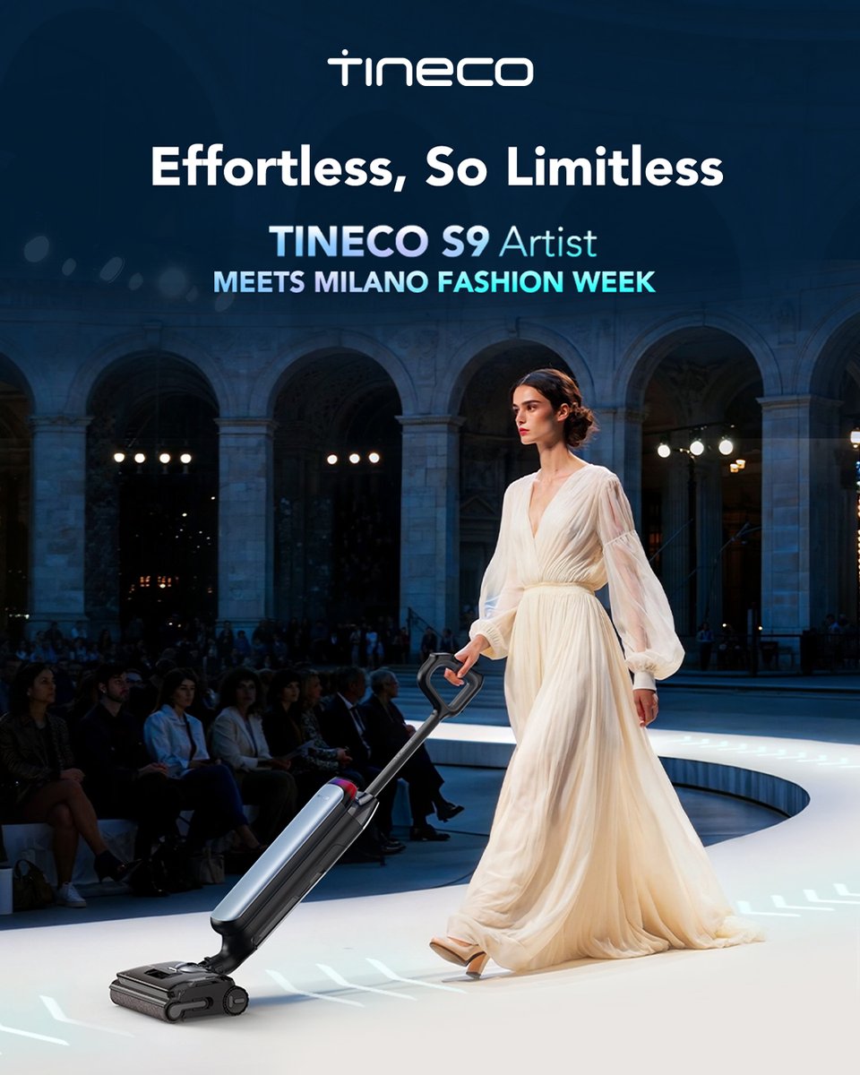 360° SmoothDrive makes every move glide with ease — from the runway to your living room.💙
👉 Italy only! Join now until Sept 28 — subscribe via our campaign page (link in bio) for an exclusive coupon and a chance to win the runway edition FLOOR ONE S9 Artist.
 #TinecoRunway