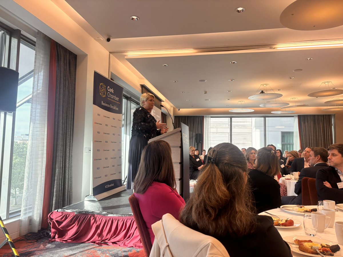 CorkChamber's tweet photo. A fantastic morning at the Cork Chamber Business Breakfast hearing from Sandra Daly, CEO Mater Private Cork, about the evolution of healthcare in the region and the interconnection between health and business #CCBreakfast

@irishexaminer  @RDJ_LLP https://t.co/OkQj90HDEj