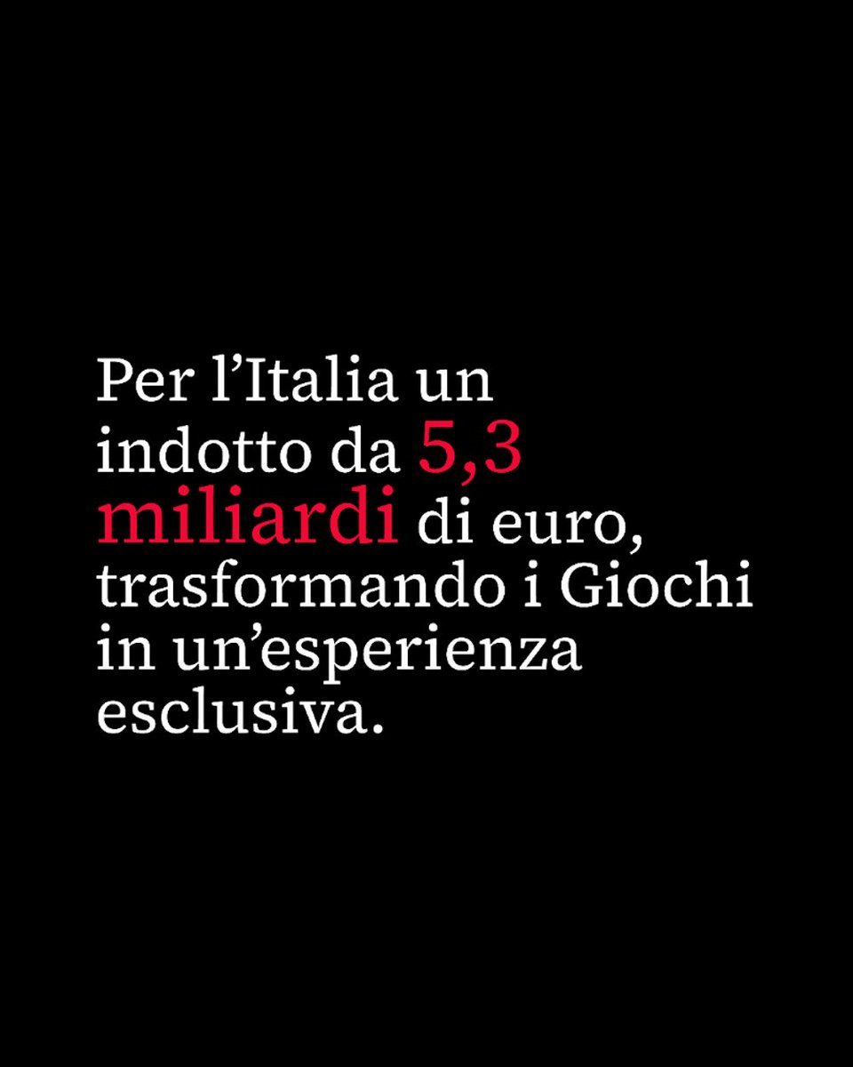 tvbusiness24's tweet photo. Milano-Cortina 2026 punta a 2,5 mln di visitatori e 5,3 mld di indotto. Tra sport e lusso alpino, i Giochi vogliono essere un’esperienza che va oltre le medaglie.
Leggi l'articolo su https://t.co/nQn4TrCItM o al link https://t.co/2yECFaexKv https://t.co/Os76VHiGmI