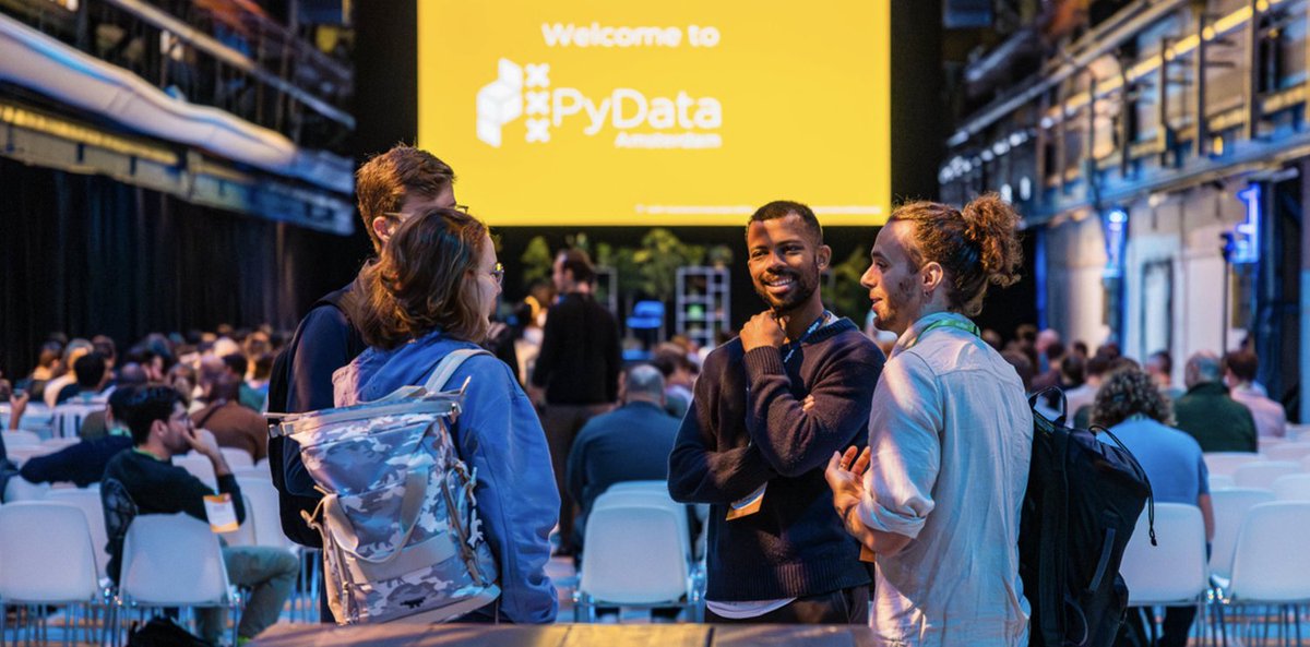 PyData's tweet image. AND WE’RE OFF! Celebrate a full DECADE of Python magic at this special 10-year anniversary @pydataamsterdam! We can’t wait for you all to experience this massive schedule and be a part of the show! Veel plezier! 🇳🇱🌷💛