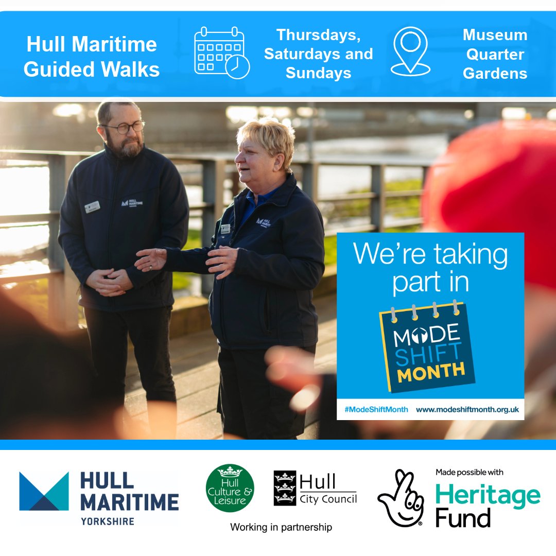 travel_hull's tweet photo. Did you know that @HullMaritime offers FREE guided tours, showcasing the maritime history โ๏ธ of #Hull, on Thursdays, Saturdays & Sundays?
September is #ModeShiftMonth, organised by @TeamModeshift, and we are taking part ๐ถโโ๏ธ
Book your place โคต๏ธ
https://t.co/I1E57wtpOa https://t.co/F38k8dzjkS