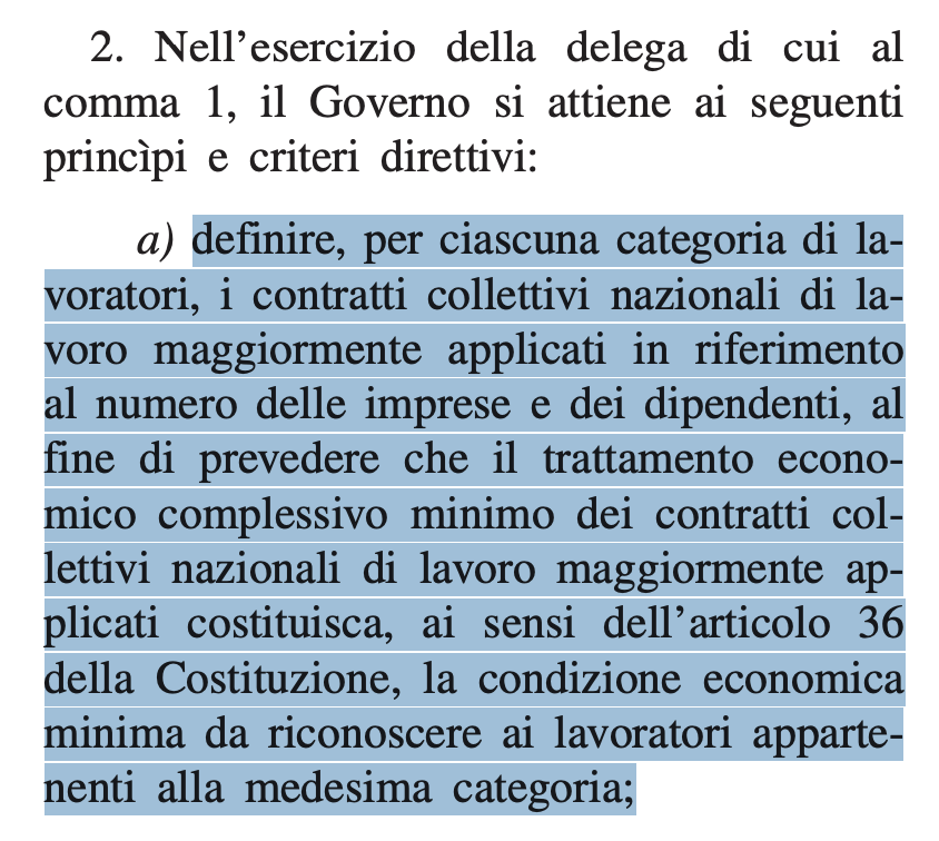 fedechirico's tweet photo. Per me buono lo stimolo che si vuol dare alla contrattazione collettiva per sollevare le retribuzioni,  rischioso il riferimento alla maggiore applicazione (che tra l'altro si dice rispetti sempre il minimo costituzionale) senza che ci sia una riforma della rappresentanza 2/n https://t.co/GSHSPGzTZA