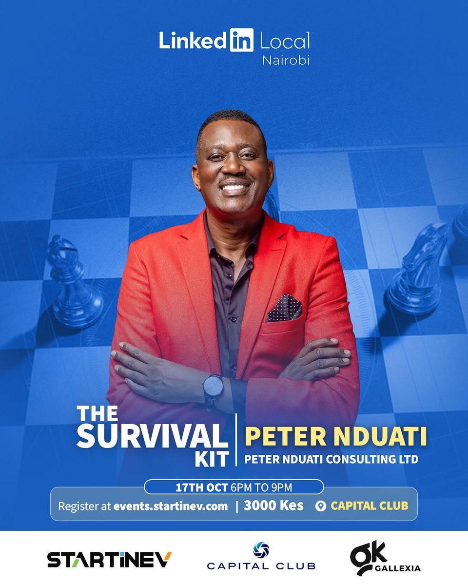 PNC_Ltd's tweet image. See you on the 17th of October at Capital Club with #LinkedInLocal Nairobi as @PeterNduati, among other speakers shares his lessons and the survival playbook he&apos;s used across industries 💥

Get your tickets here👇🏽 events.startinev.com/l/qentY
