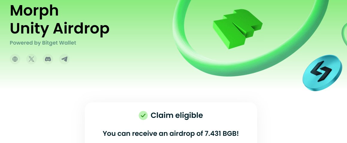 Cole (@zeroexcole) on Twitter photo If you are active on Morph, be sure to check out if you are eligible for some $BGB stimmy 🪂✅
You can check it here:
https://morph . bgw . live/ (remove spaces)
I have earned some points just by doing that daily checkin with <a href="/MorFi_finance/">MorFi | DEX on Morph🐨</a> 👌💯 If you are active on Morph, be sure to check out if you are eligible for some $BGB stimmy 🪂✅
You can check it here:
https://morph . bgw . live/ (remove spaces)
I have earned some points just by doing that daily checkin with <a href="/MorFi_finance/">MorFi | DEX on Morph🐨</a> 👌💯