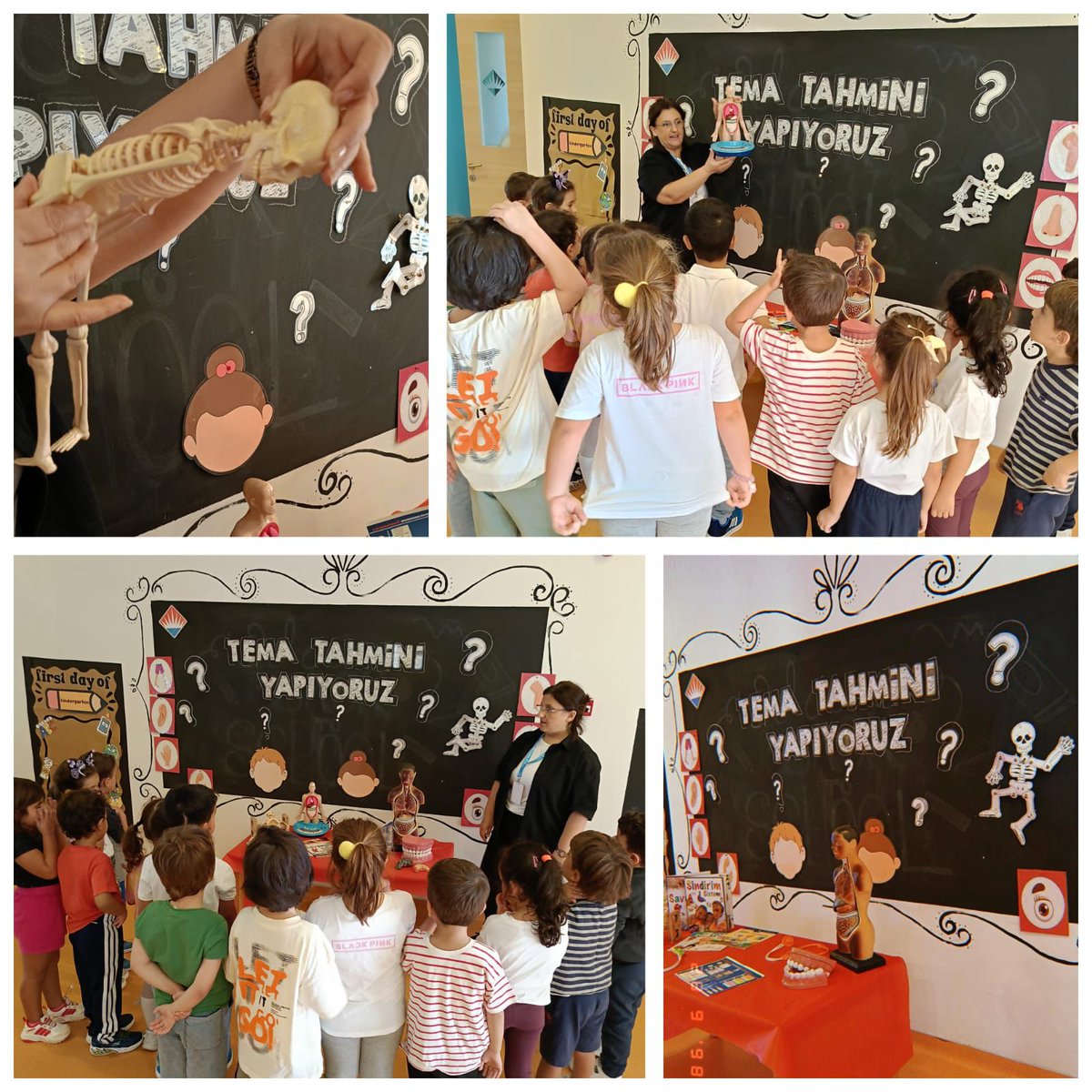 Bahcesehir_Sam's tweet photo. Anaokulu öğrencilerimiz, bu hafta 'Ben Kimim?' ve 'Vücudum ve Ben' temalarına eğlenceli bir başlangıç yaptı. Vücudumuzla ilgili modelleri, resimleri ve kitapları inceledikten sonra, soru-cevap oyunlarıyla merak ettikleri her şeyi keşfederek harika zaman geçirdiler.❤️💙 https://t.co/MBXzs7go2B