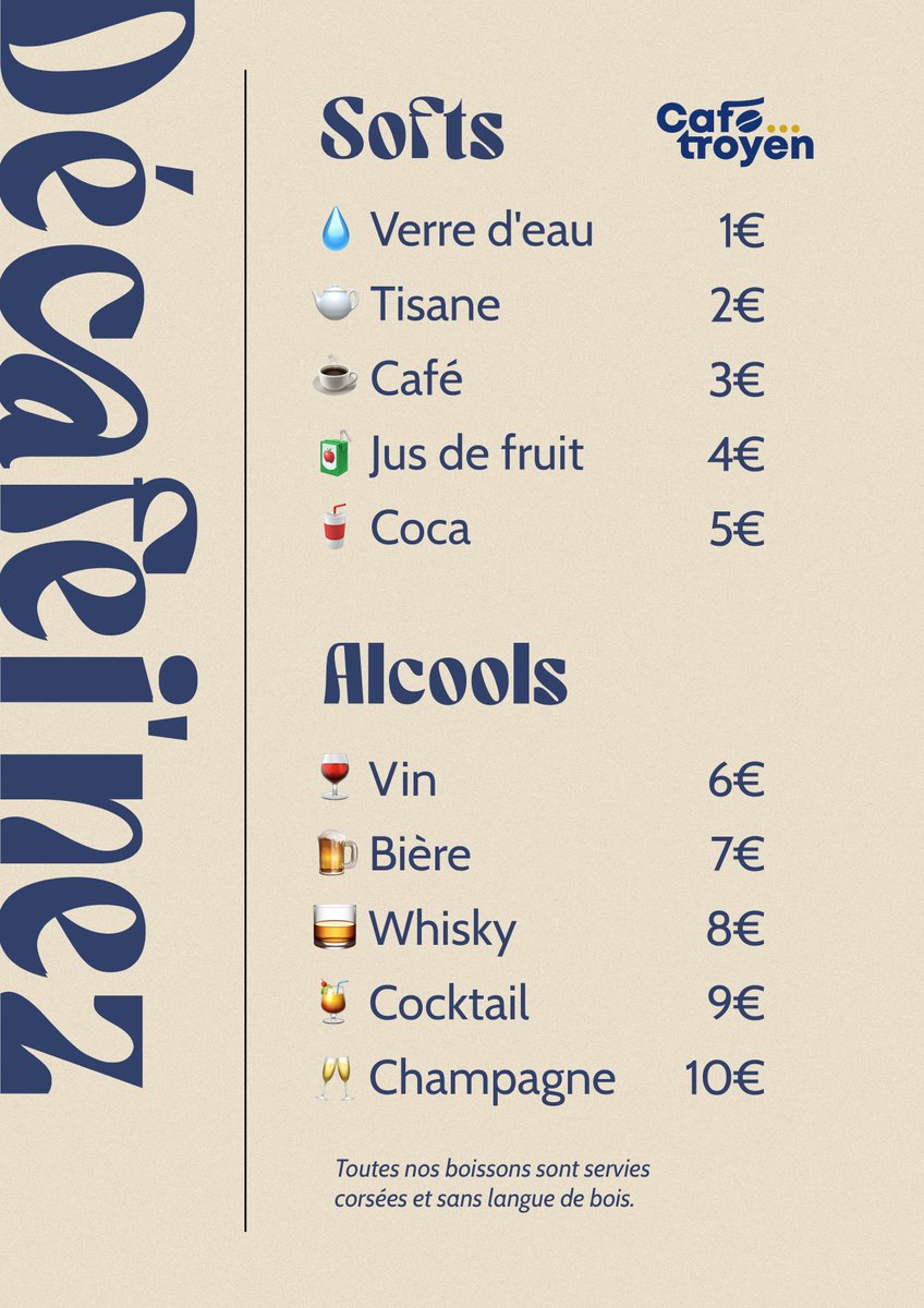LeCafeTroyen's tweet photo. 👃☕️ Le Décaféi'nez de la J7 !
Adeline, Assoumou et Dumont prime, Bentayeb un peu plus discret. Le Déca de #REDESTAC est en ligne : https://t.co/iG7DmjnqXb
Vous aussi, faites votre Déca avec la carte des tarifs 🤑 https://t.co/wwjE0AYbEh