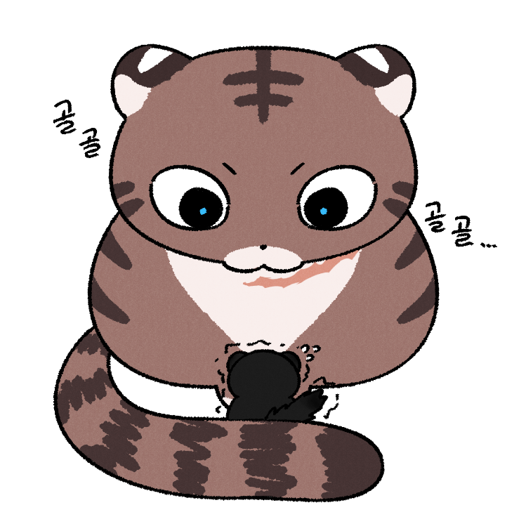 앞에 돼지최랑이가 있었답니다