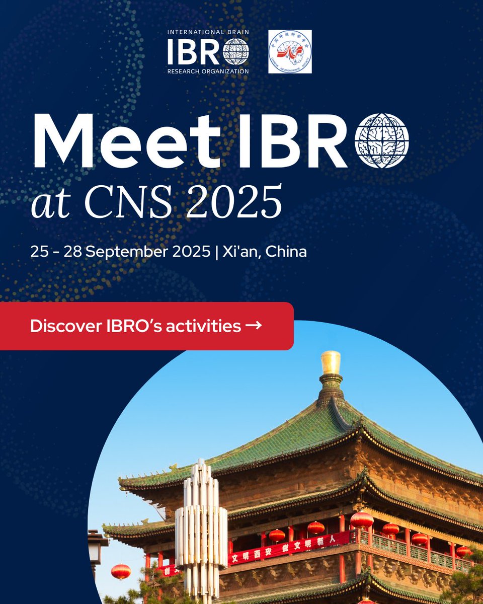 IBROorg's tweet photo. Tomorrow's the day! IBRO will be kicking off at #CNS2025 in Xiβan, China π¨π³
Come find us at Booth 58 & check out the website to see what is waiting for you: https://t.co/EqAFmn9Wbz
#conference #IBROinAsiaPacific @IBROjournals https://t.co/Yn3BeIMMt7