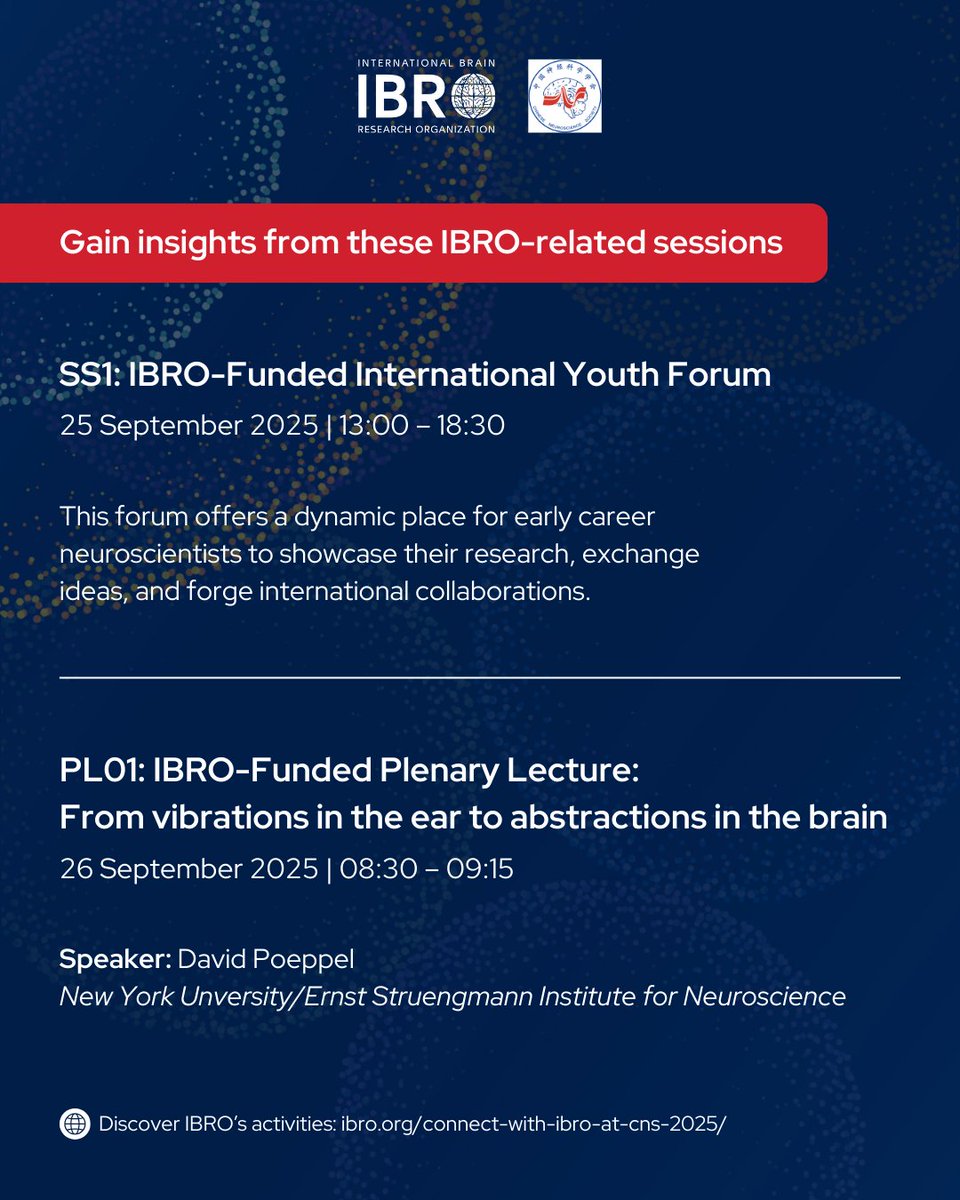 IBROorg's tweet photo. Tomorrow's the day! IBRO will be kicking off at #CNS2025 in Xiβan, China π¨π³
Come find us at Booth 58 & check out the website to see what is waiting for you: https://t.co/EqAFmn9Wbz
#conference #IBROinAsiaPacific @IBROjournals https://t.co/Yn3BeIMMt7