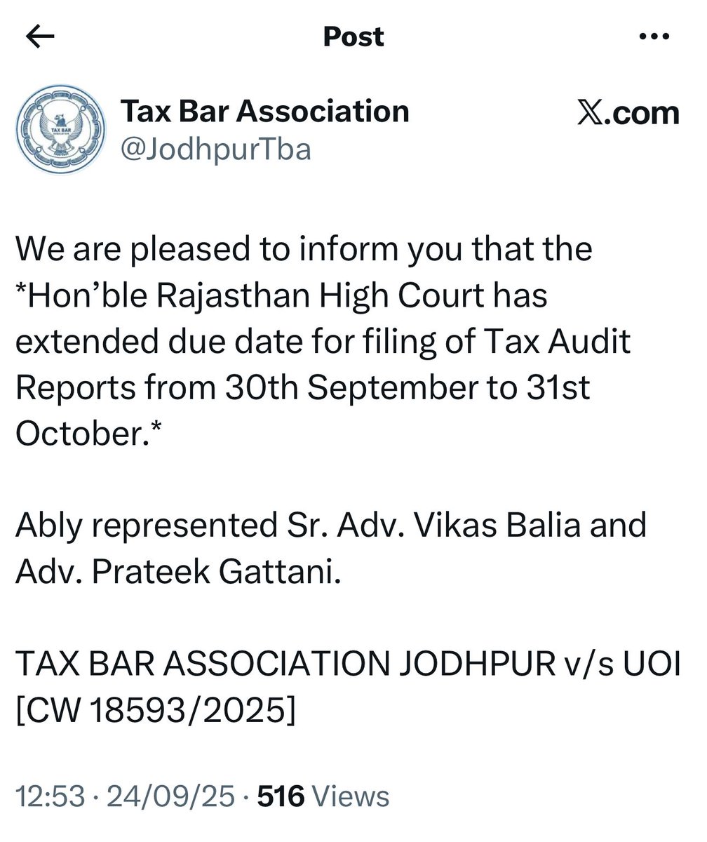 ProblemsInGSTN's tweet image. It is hilarious and sad at the same time that the tax bar association of a City has more guts and a stronger spine than @theicai .
#DueDateExtension