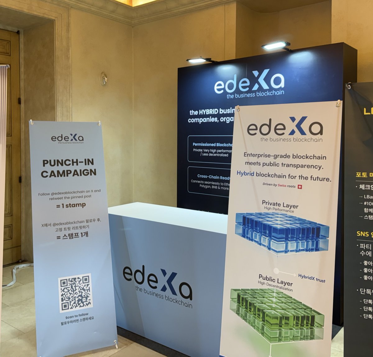edeXa (@edexablockchain) on Twitter photo Day 3 in Seoul → things just got bigger. 🇰🇷
edeXa joins the 1001 Festival Seoul, hosted by our epic partners <a href="/LBankLabs/">LBank Labs</a> !💛🖤💙
We’re proud to be part of this major event shaping blockchain’s future.
Are you in Seoul? Stop by and meet the team - let’s talk hybrid Day 3 in Seoul → things just got bigger. 🇰🇷
edeXa joins the 1001 Festival Seoul, hosted by our epic partners <a href="/LBankLabs/">LBank Labs</a> !💛🖤💙
We’re proud to be part of this major event shaping blockchain’s future.
Are you in Seoul? Stop by and meet the team - let’s talk hybrid