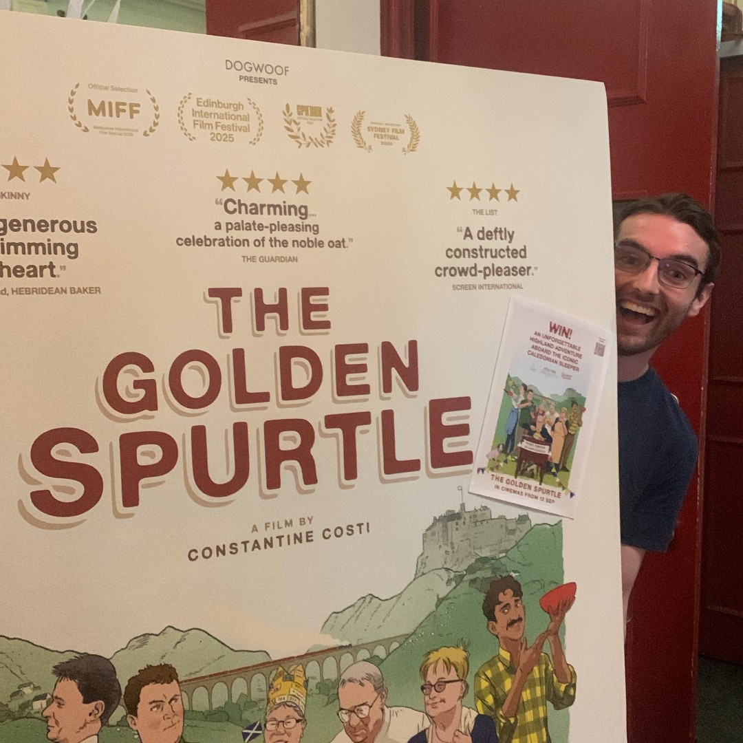 🚋 Pop down to The Cameo today or tomorrow to catch our last showings of the Scottish porridge sensation THE GOLDEN SPURTLE and you could win a ride on the Caledonian Sleeper!

📅 Wed 24 Sep @ 15.40
📅 Thu 25 Sep @ 18.30

Tickets on sale now 🎟️ ow.ly/tMCG50X0VN2