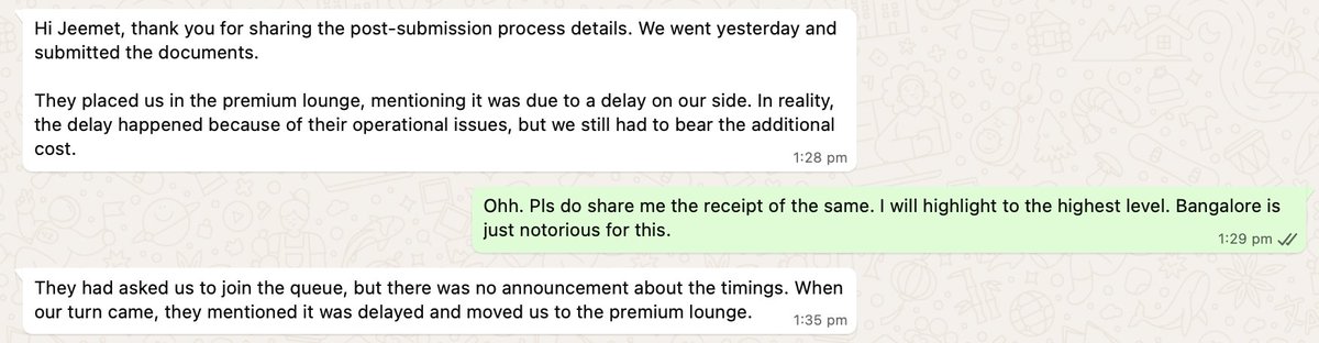 outofofficedaku's tweet photo. VFS is notorious for its bad practices but their Bangalore location comes first in all the wrong doings. 

This is from a couple whom I had assisted with #JapanVisa. Inspite of the delay from their end the travellers ended up paying for Premium Lounge. 
@JapaninIndia This is systematically done with no appointments slots available and travel dates in the near future. Travellers fear missing out on the submission and in turn accept the Premium Lounge charges. Why does Bangalore need a slot system when PAN India walk-ins are allowed? 

90% of such cases I get from VFS Bangalore. Netherlands offline form not accepted and pushed customers to buy Premium Lounge where they filled the same form. France submission was done by single lady and again same tactics. Create scenarios and push for Prmeium Lounge. 

If you have some incident with VFS Bangalore please do share.