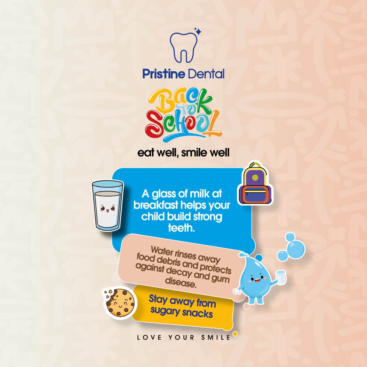 Back to school should be fun, exciting, and unforgettable—so show off that dazzling smile!. For any further inquiries or consultation book your appointment with us through: pristinedentalsurgery.com, WhatsApp: +256 393 216 430