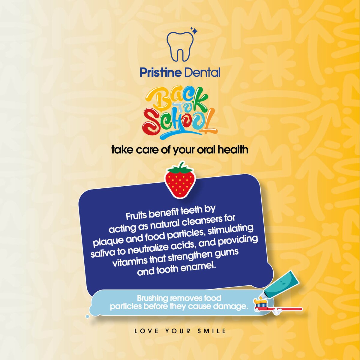 Back to school should be fun, exciting, and unforgettable—so show off that dazzling smile!. For any further inquiries or consultation book your appointment with us through: pristinedentalsurgery.com, WhatsApp: +256 393 216 430