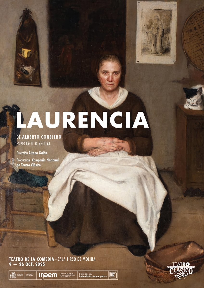 TEATROCLASICO's tweet image. 🖤 Del 9 al 26 de oct, el #Clásico acogerá #Laurencia, de Alberto Conejero inspirado en el personaje de #Fuenteovejuna.

👏🏼 Con Ana Wagener y dirección de Aitana Galán, este espectáculo-recital tiene ya varias de sus funciones agotadas, ¡no te quedes sin tu entrada!