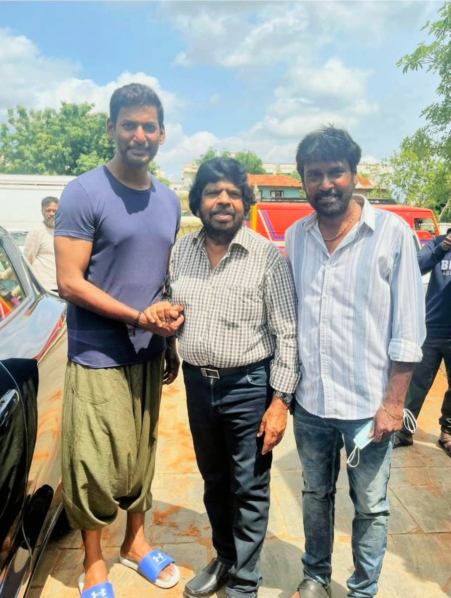 Raviarasu (@dir_raviarasu) on Twitter photo Greatest cinema legend T Rajendar sir visited the sets of #Magudam
Wished the whole team success💫
Thanks for your blessings sir✨
<a href="/SilambarasanTR_/">Silambarasan TR</a>
<a href="/VishalKOfficial/">Vishal</a> <a href="/SuperGoodFilms_/">Super Good Films</a> <a href="/officialdushara/">Dushara</a> <a href="/yoursanjali/">Anjali</a> <a href="/gvprakash/">G.V.Prakash Kumar</a> <a href="/dhilipaction/">Dhilip Subbarayan</a> <a href="/Richardmnathan/">Richard M Nathan</a> <a href="/Gdurairaj10/">G durairaj</a>
<a href="/RIAZtheboss/">RIAZ K AHMED</a> Greatest cinema legend T Rajendar sir visited the sets of #Magudam
Wished the whole team success💫
Thanks for your blessings sir✨
<a href="/SilambarasanTR_/">Silambarasan TR</a>
<a href="/VishalKOfficial/">Vishal</a> <a href="/SuperGoodFilms_/">Super Good Films</a> <a href="/officialdushara/">Dushara</a> <a href="/yoursanjali/">Anjali</a> <a href="/gvprakash/">G.V.Prakash Kumar</a> <a href="/dhilipaction/">Dhilip Subbarayan</a> <a href="/Richardmnathan/">Richard M Nathan</a> <a href="/Gdurairaj10/">G durairaj</a>
<a href="/RIAZtheboss/">RIAZ K AHMED</a>
